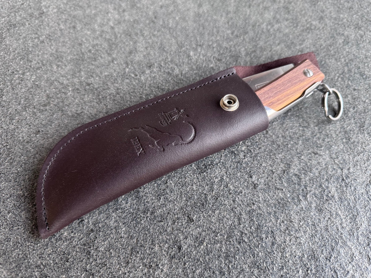 IBEX 120 Taschenmesser mit Schwarznuss-Griff, rostfrei - Spessartbrett
