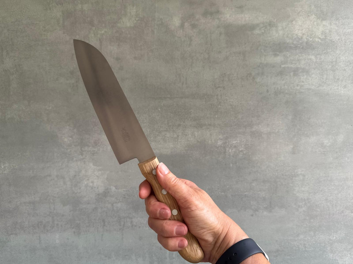 Windmühlenmesser Santoku Griff Eiche Klinge 21 cm