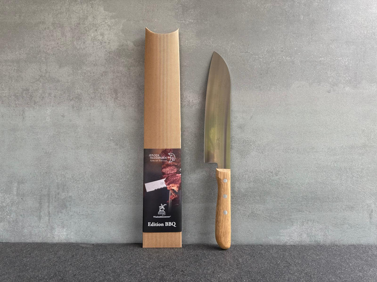 Windmühlenmesser Santoku Griff Eiche Klinge 21 cm