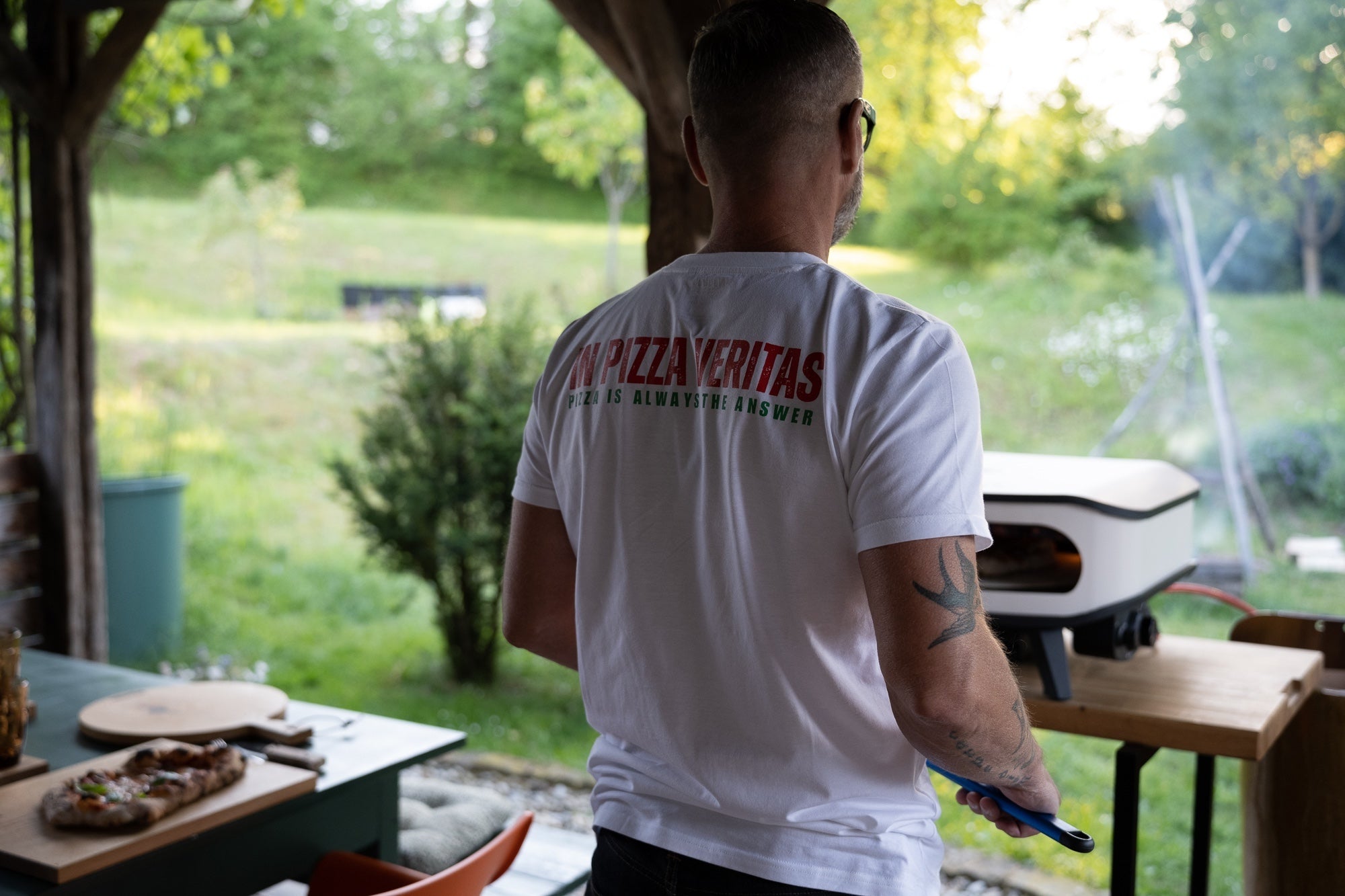 Pizza T-Shirt, In Pizza Veritas - Spessartbrett