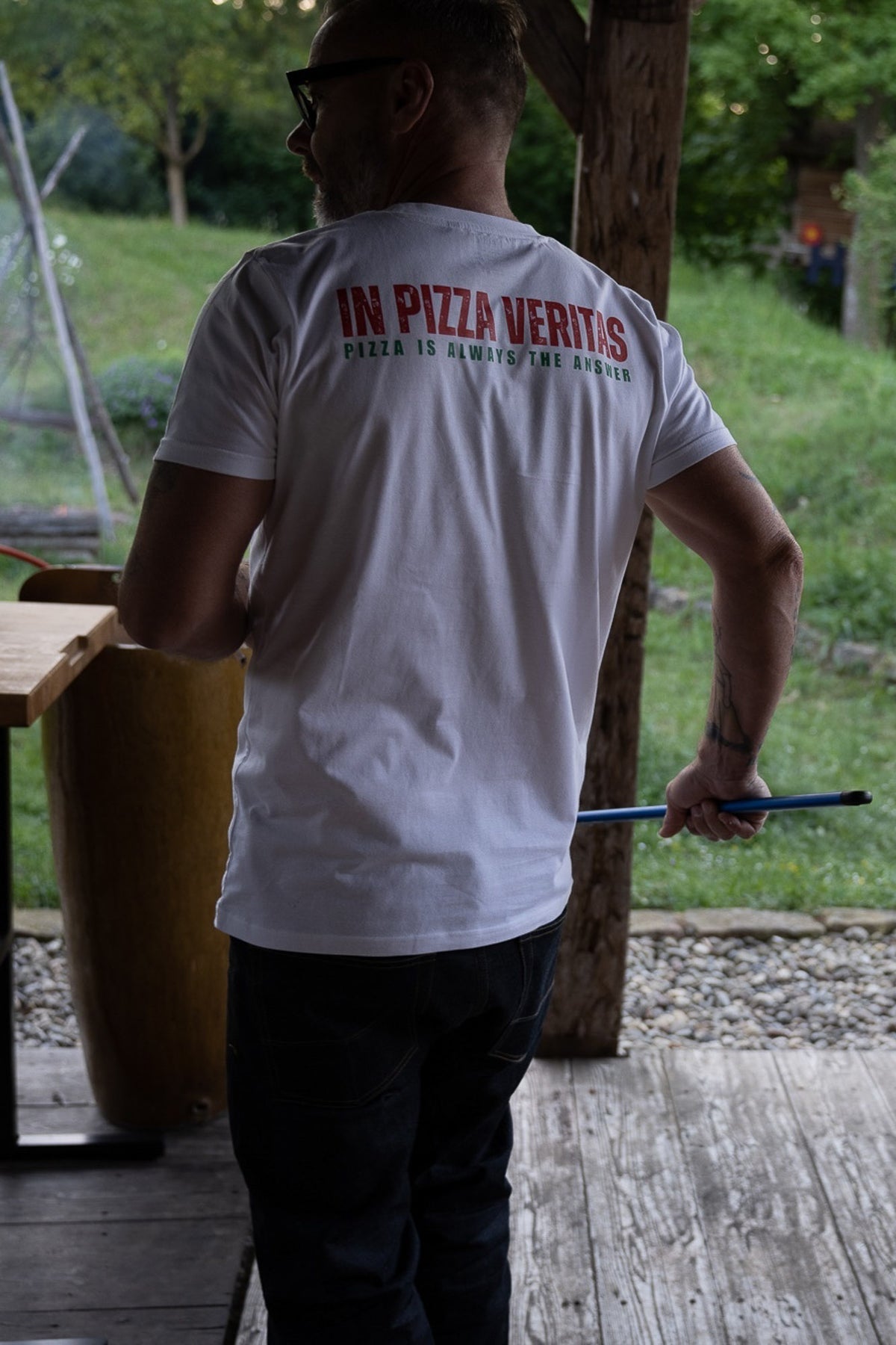 Pizza T-Shirt, In Pizza Veritas - Spessartbrett