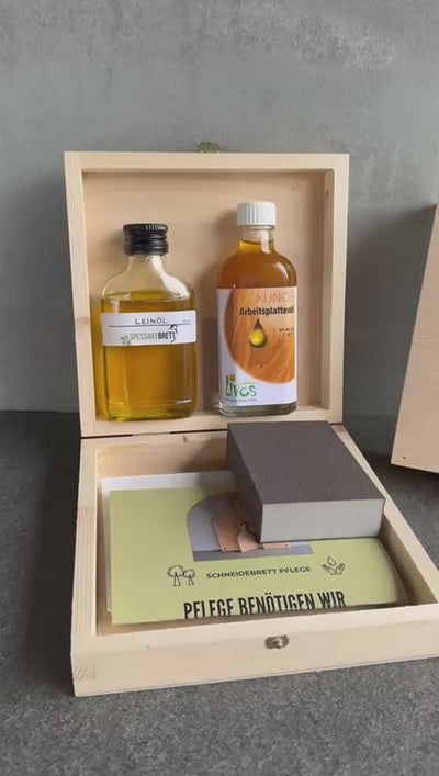 Pflegeset, 9-teilig, für Holzbretter